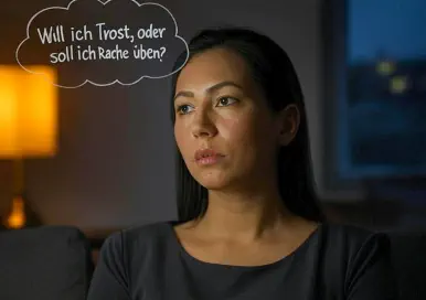 Sie sucht Trost, oder will Rache ausüben